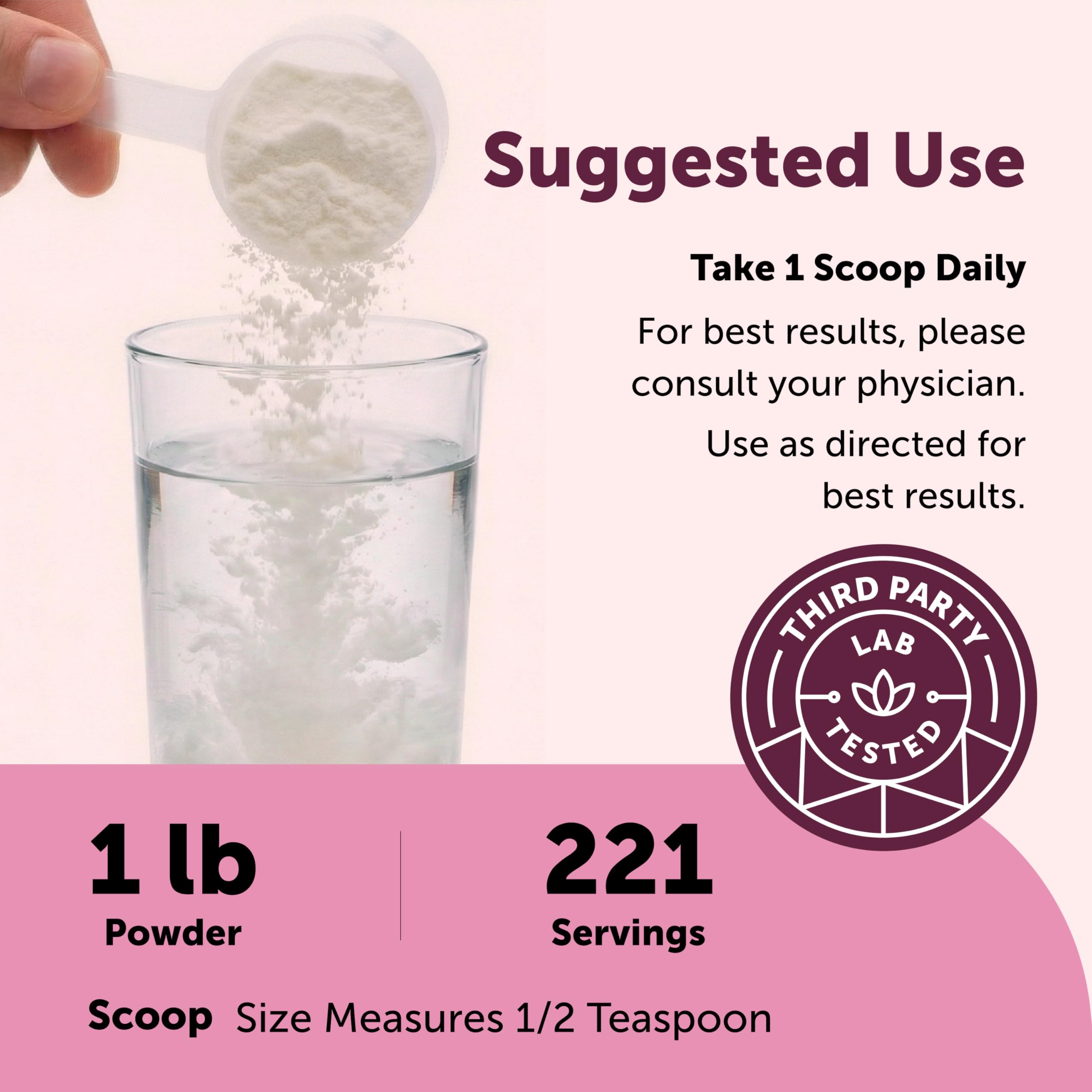 Micro Ingredients polvo disuelto en vaso mostrando mezcla sin sabor