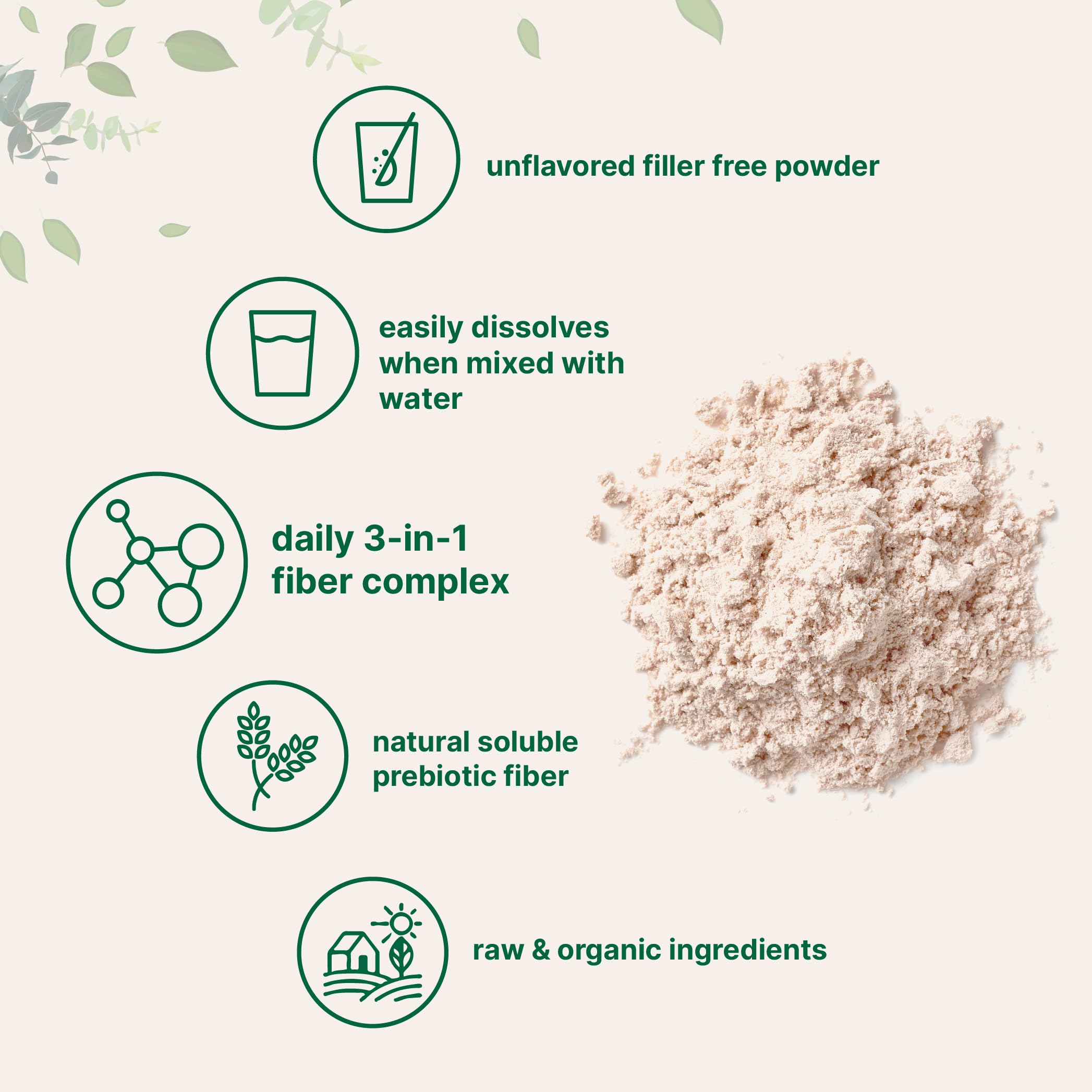Micro Ingredients polvo mezclado en smoothie, aporta fibra sin cambiar sabor