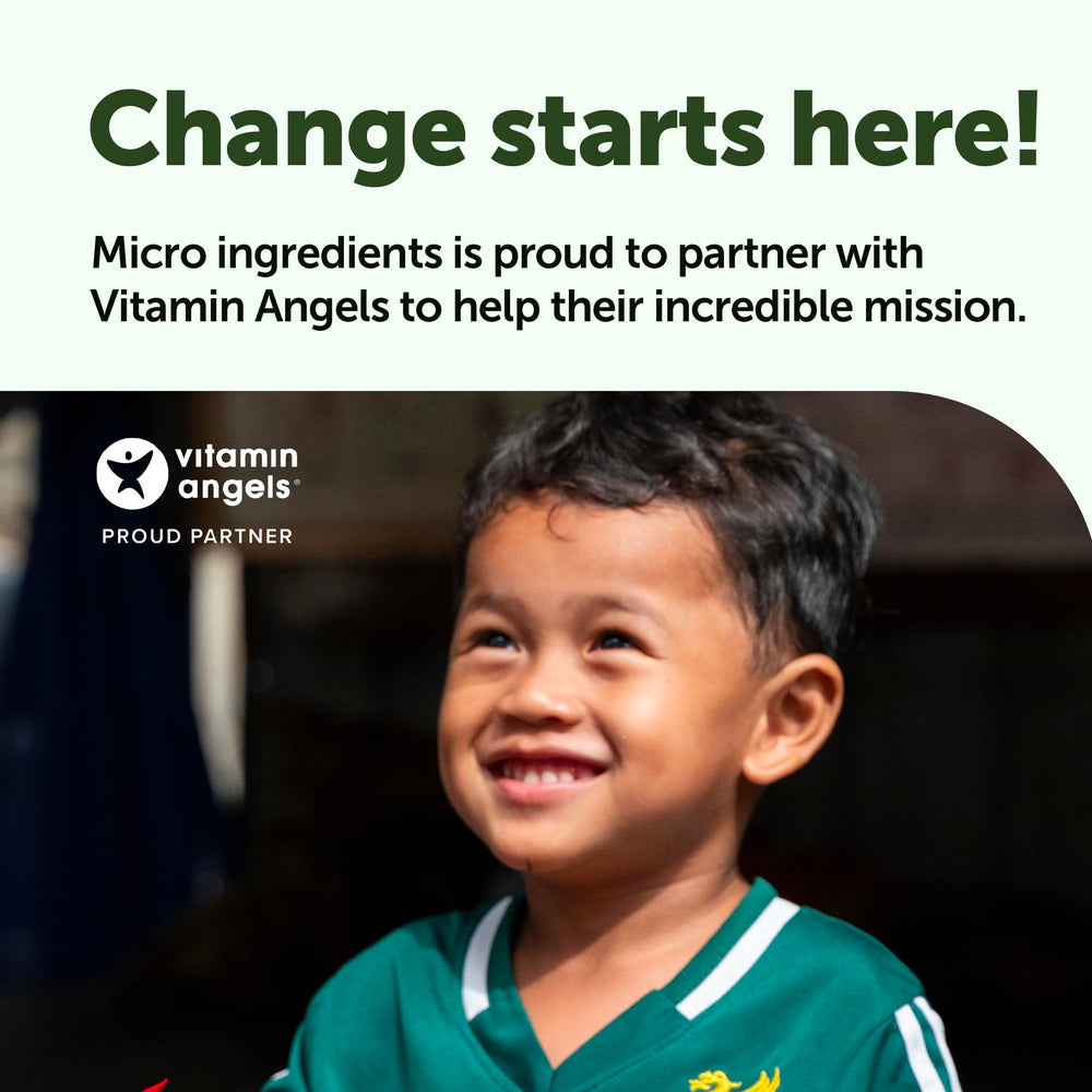 Micro Ingredients frasco en encimera de cocina como complemento vegetal diario