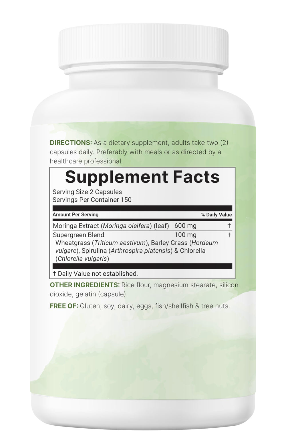 Micro Ingredients moringa servido en smoothie matutino para energía vegetal