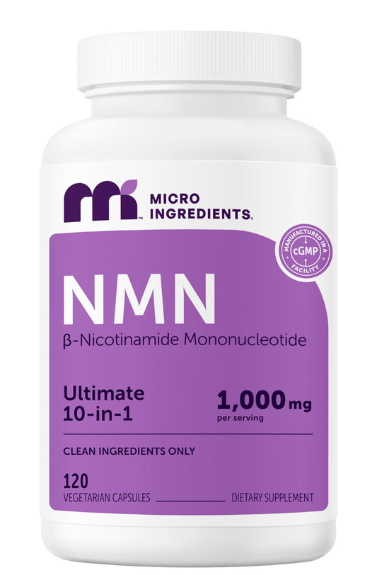 Micro Ingredients frasco frontal mostrando etiqueta y cantidad