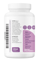 Micro Ingredients tabla nutricional ampliada con detalles de dosis