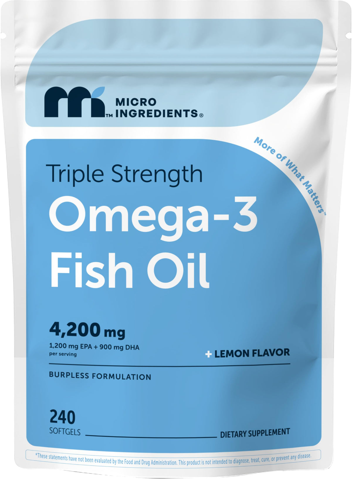 Micro Ingredients envase frontal mostrando 240 cápsulas y beneficios