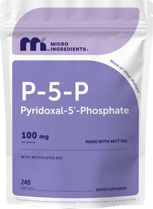 Micro Ingredients frasco frontal mostrando 240 softgels y beneficios claros