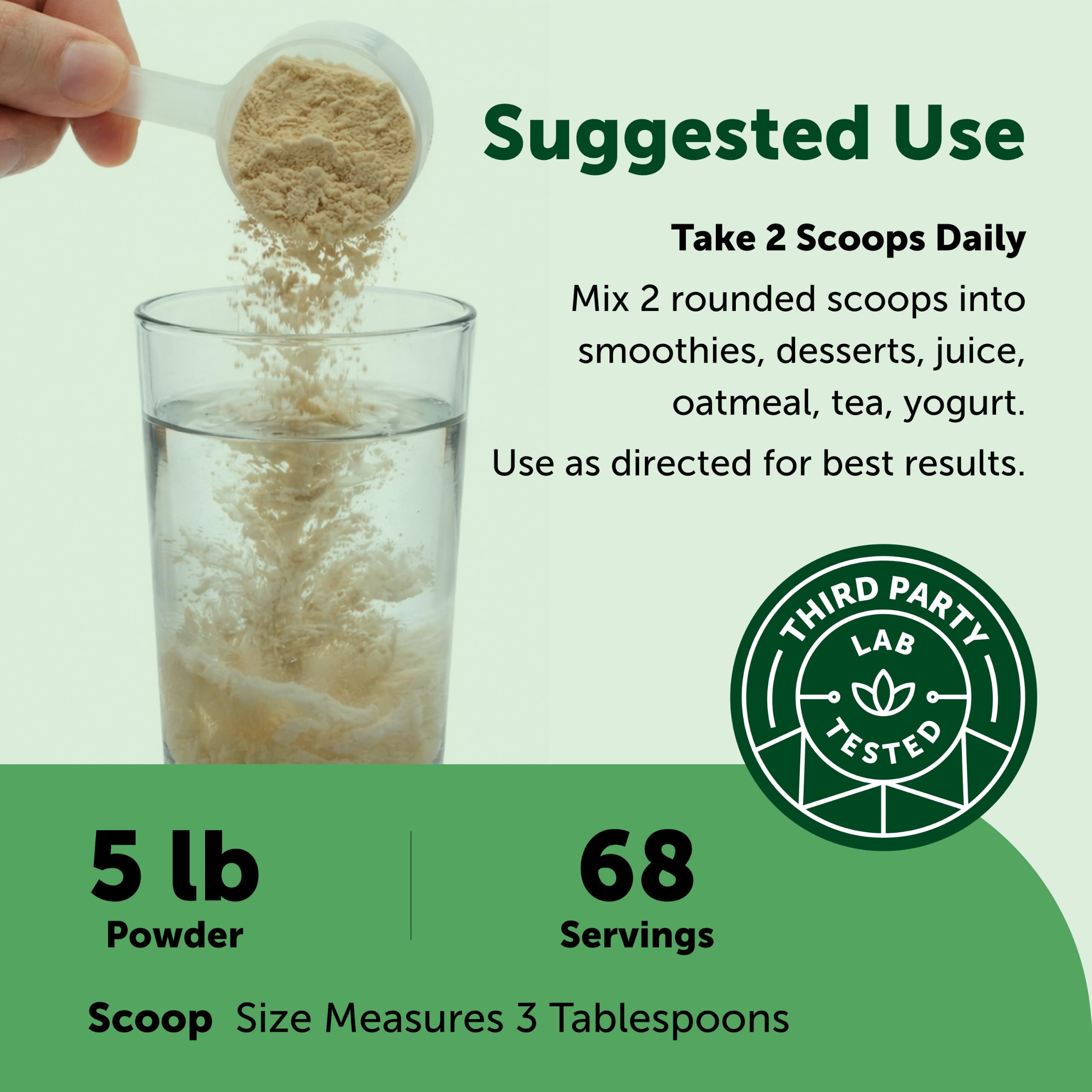 Micro Ingredients cuchara incluida para medición precisa y comodidad