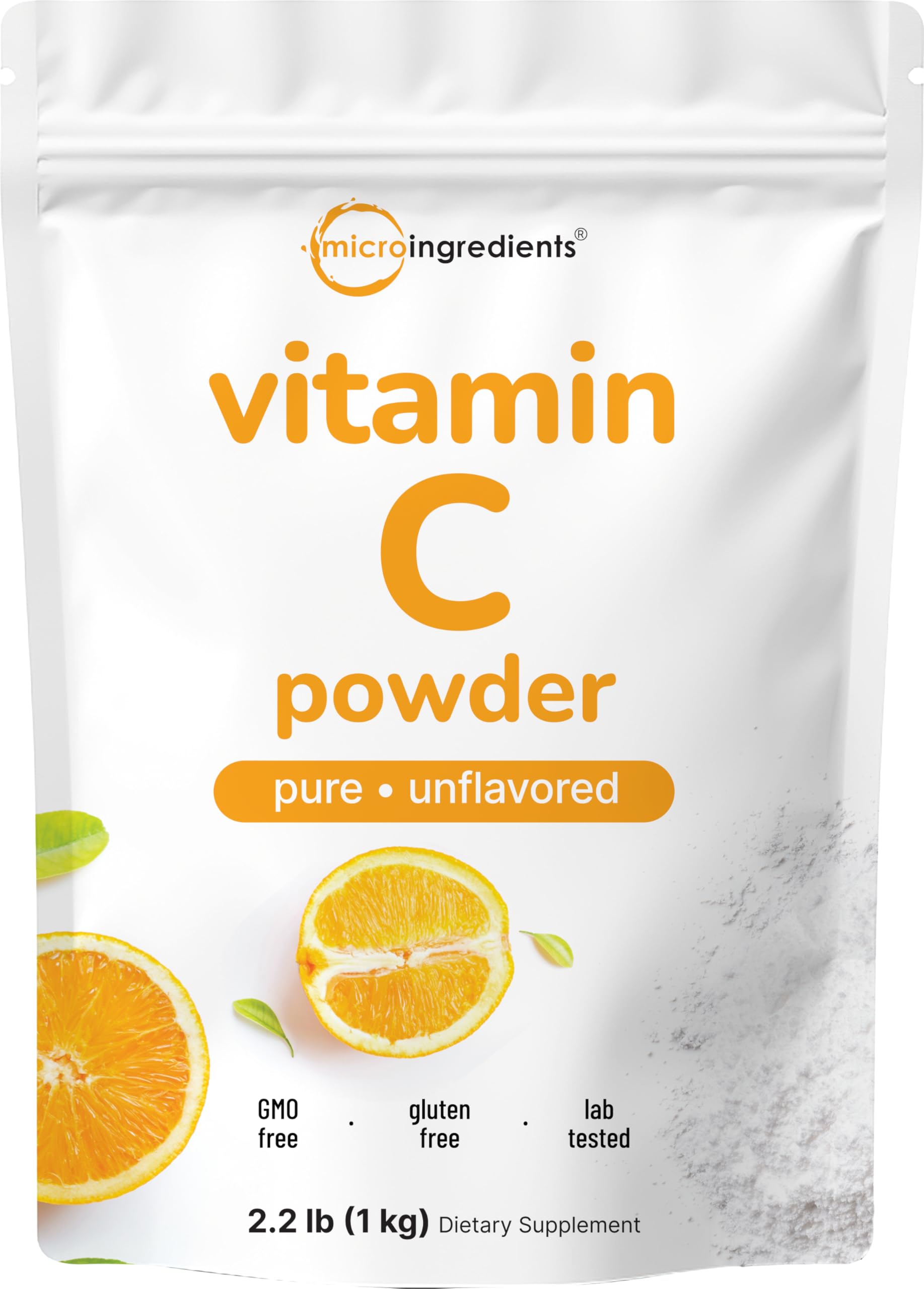 Micro Ingredients envase frontal mostrando tamaño de 1 kg y diseño limpio