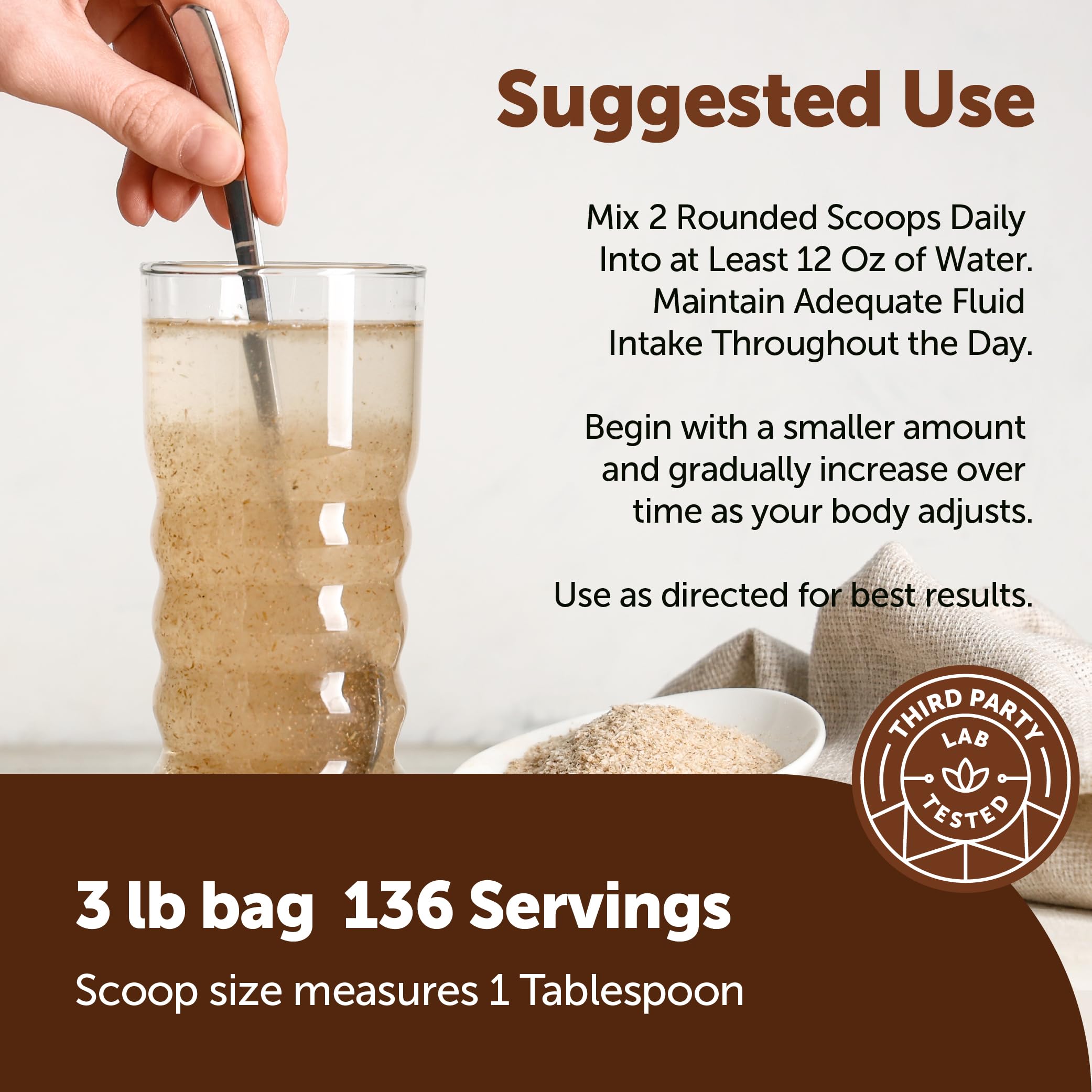 Micro Ingredients psyllium añadido a avena para aumentar fibra del desayuno