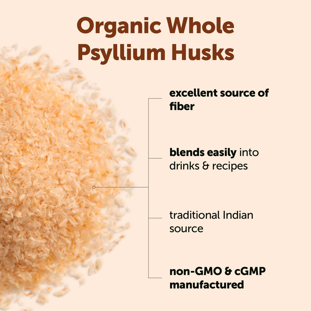 Micro Ingredients psyllium mezclado en vaso con agua para consumo rápido