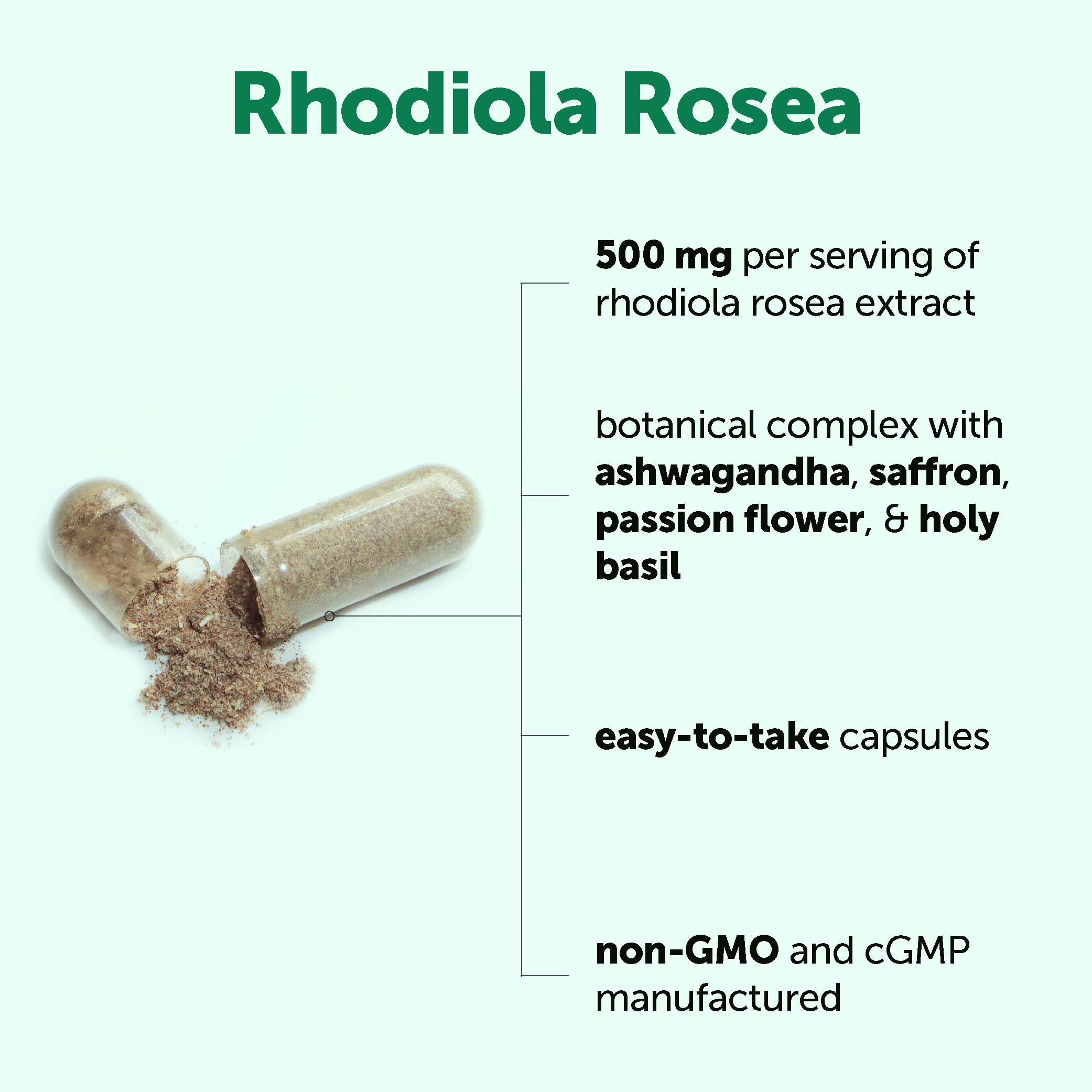 Micro Ingredients, cápsulas vegetarianas esparcidas, fácil dosificación visual