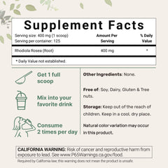 Micro Ingredients polvo de Rhodiola textura detallada para fácil mezcla