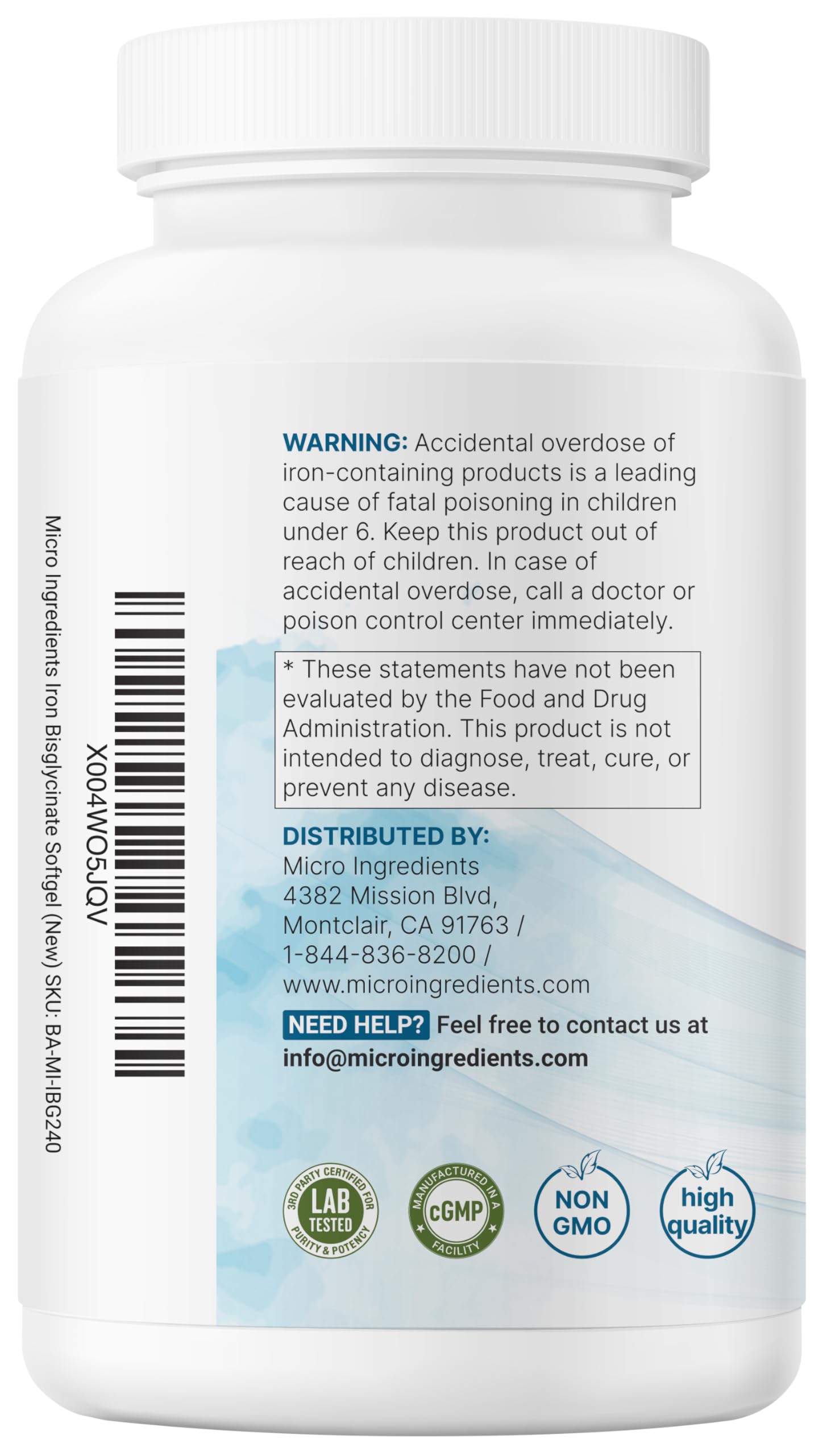 Micro Ingredients sello de calidad cGMP y pruebas de laboratorio independientes