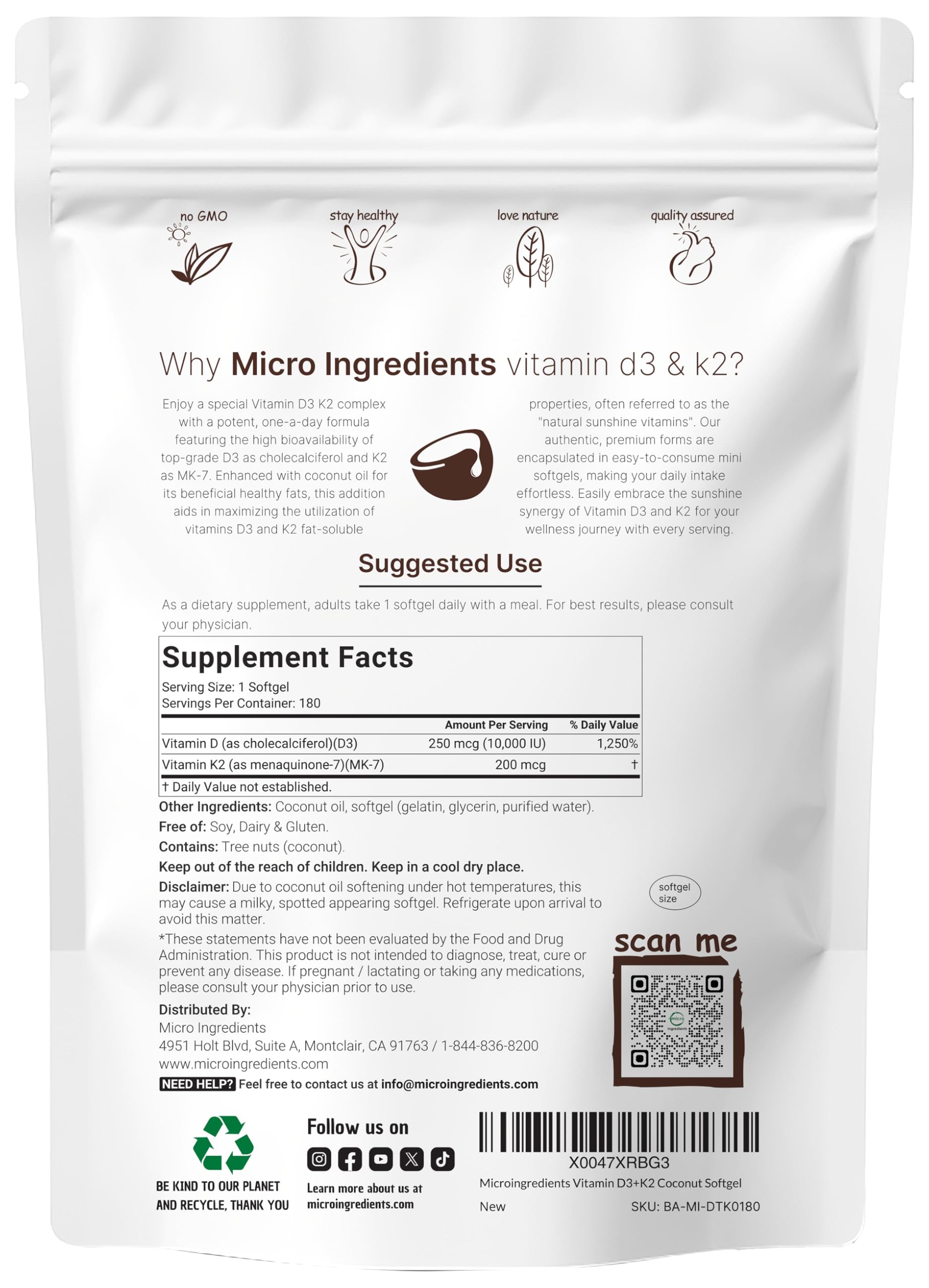 Micro Ingredients detalle de textura de softgel con brillo y calidad