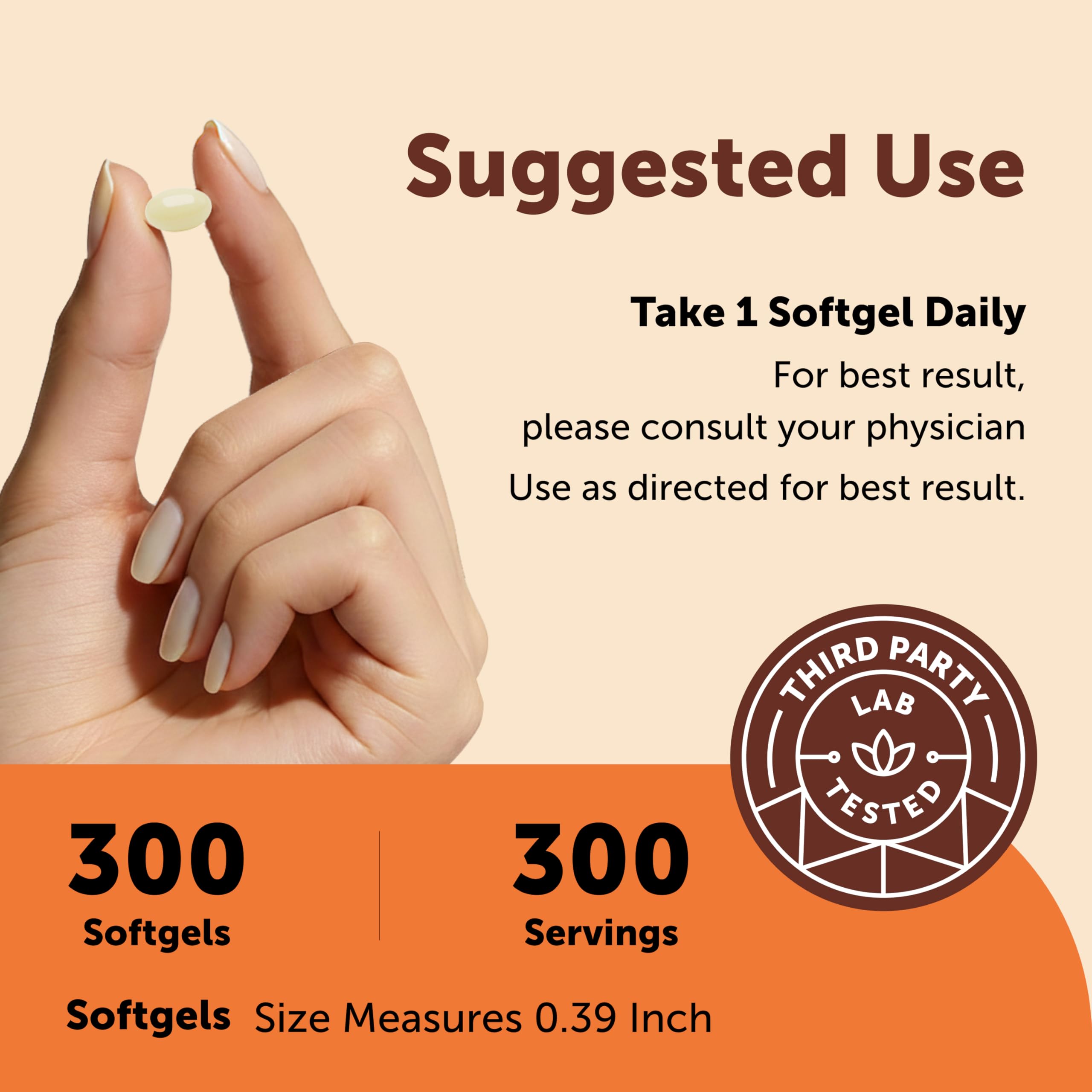 Micro Ingredients softgel en mano para comparar tamaño y comodidad