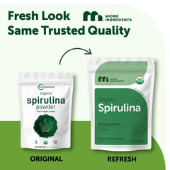 Micro Ingredients bolsa abierta con scoop visible, facilidad para medir y usar el producto