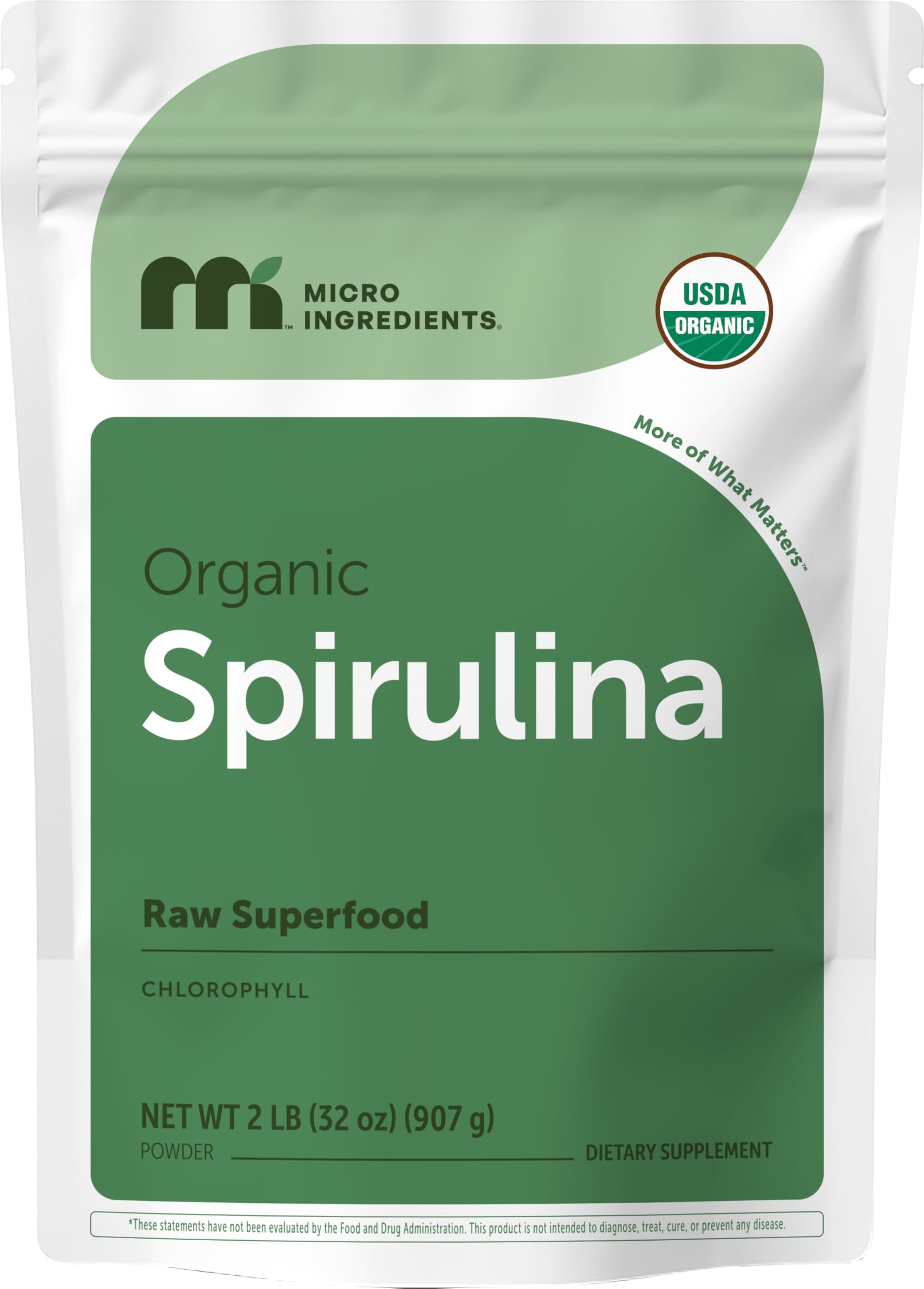 Micro Ingredients paquete frontal mostrando el logotipo y la bolsa resellable, conveniencia de almacenamiento