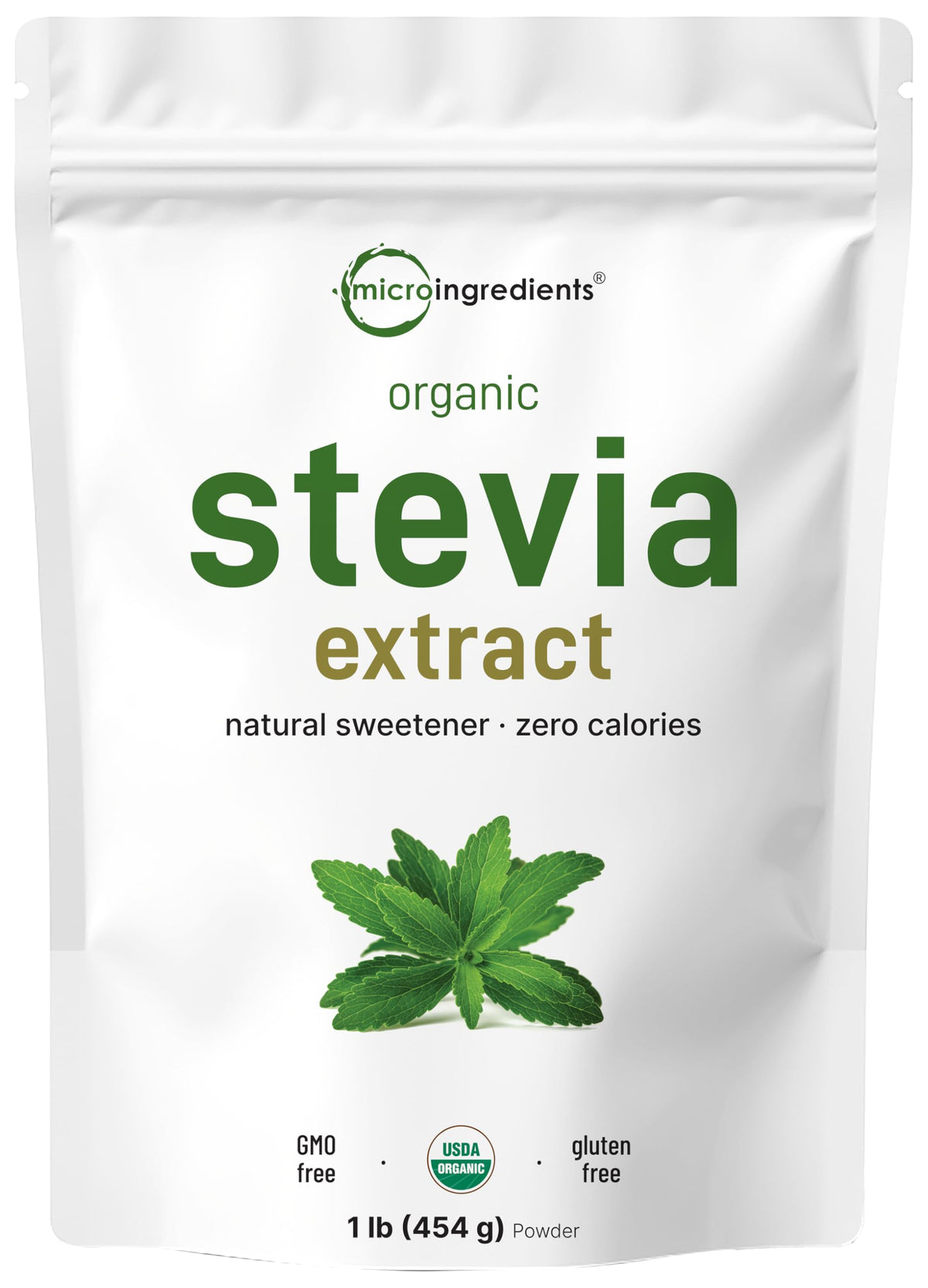 Micro Ingredients frente del empaque mostrando etiqueta y tamaño