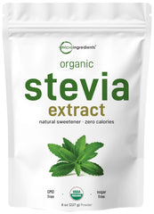 Micro Ingredients frasco frontal mostrando polvo orgánico y envase limpio