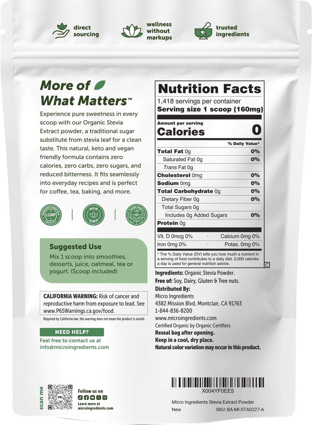 Micro Ingredients glaseado preparado usando stevia sin azúcar