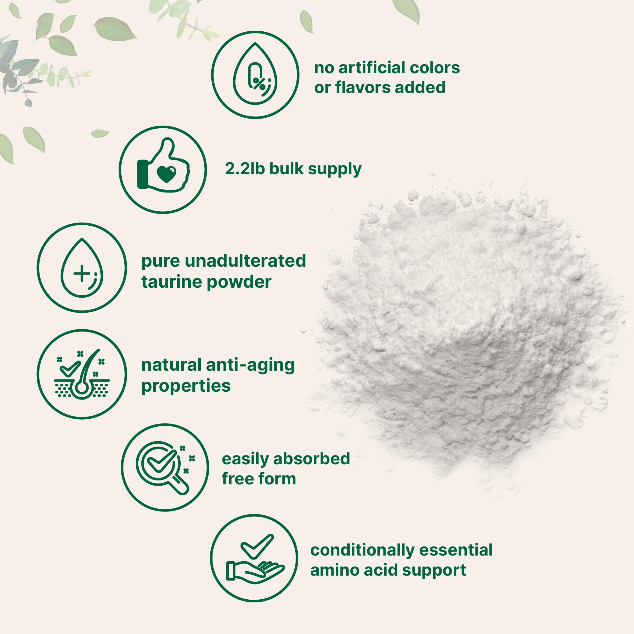 Micro Ingredients taurina añadida a un batido para energía y recuperación