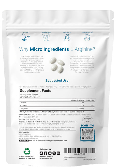 Detalle de cápsula blanda Micro Ingredients mostrando textura y facilidad de tragar