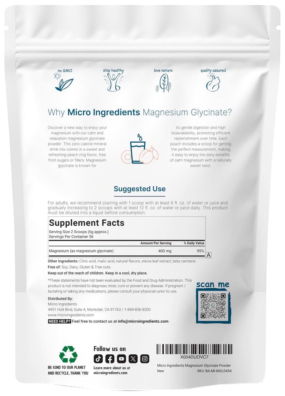Micro Ingredients textura del polvo en primer plano fácil de mezclar