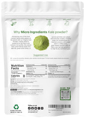 Micro Ingredients textura fina del polvo de kale liofilizado, mezcla fácil y color vibrante