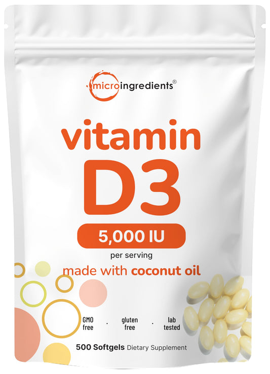 Micro Ingredients frasco front con 500 cápsulas, suministro prolongado