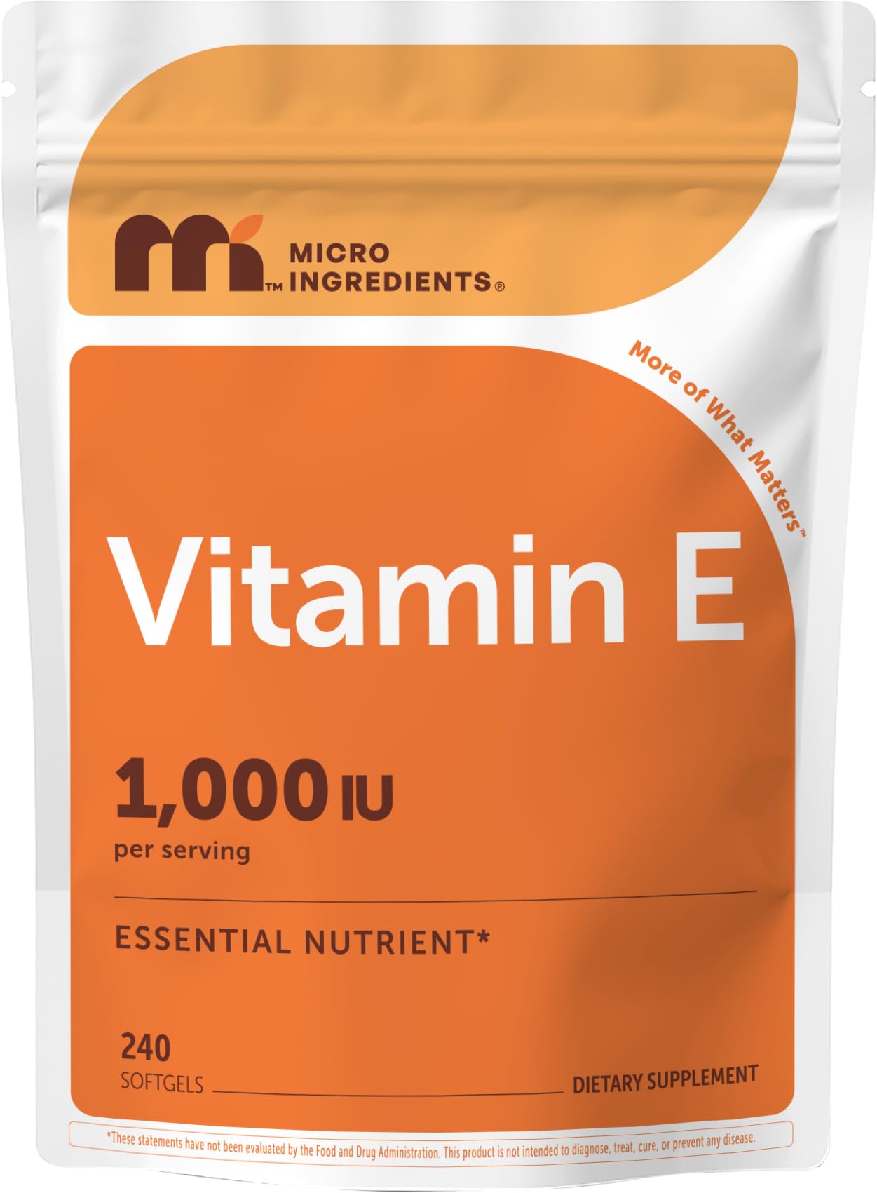 Micro Ingredients envase frontal mostrando 240 softgels y duración de 4 meses
