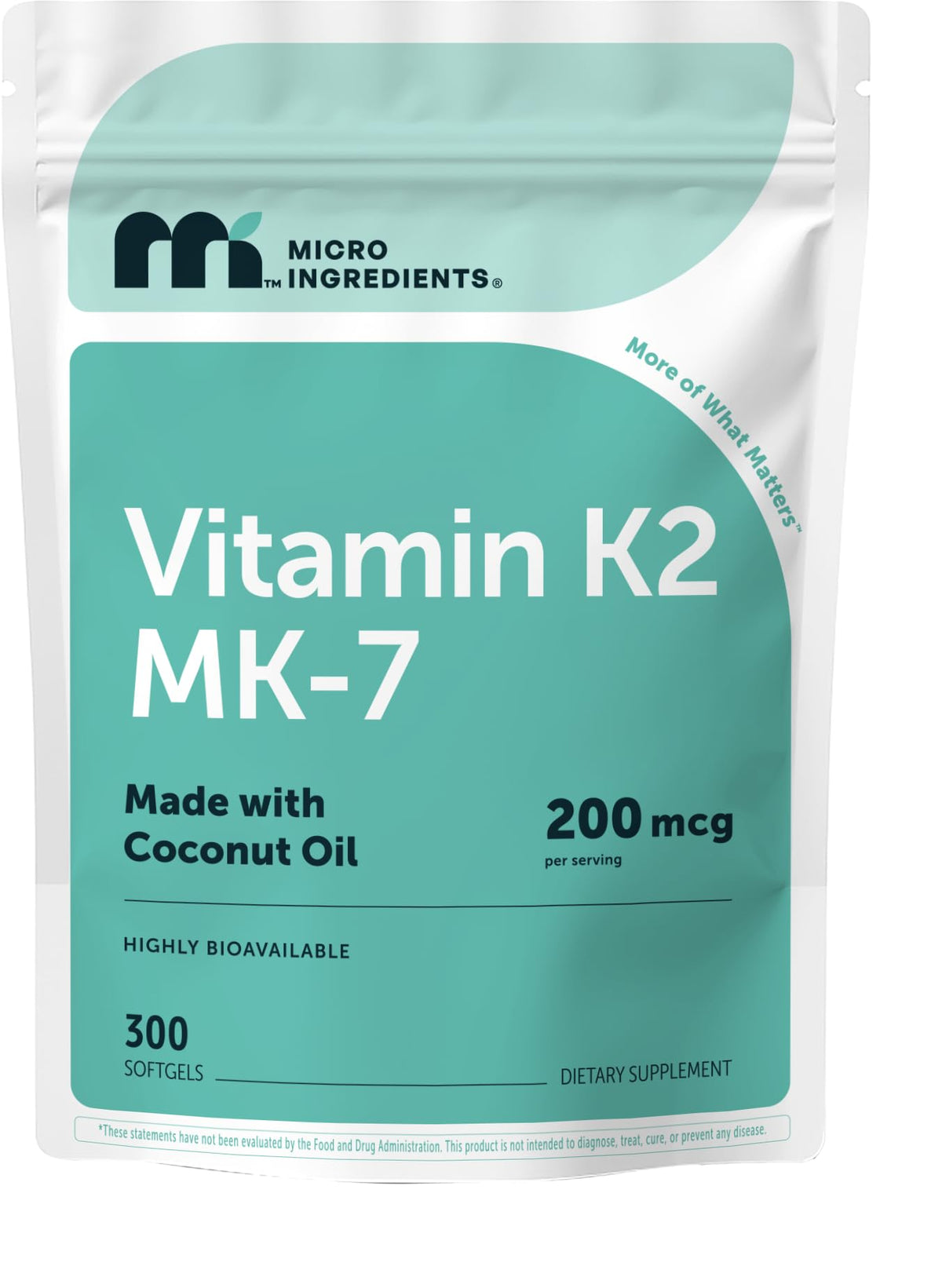 Micro Ingredients frente del empaque mostrando 300 cápsulas y beneficio conveniencia