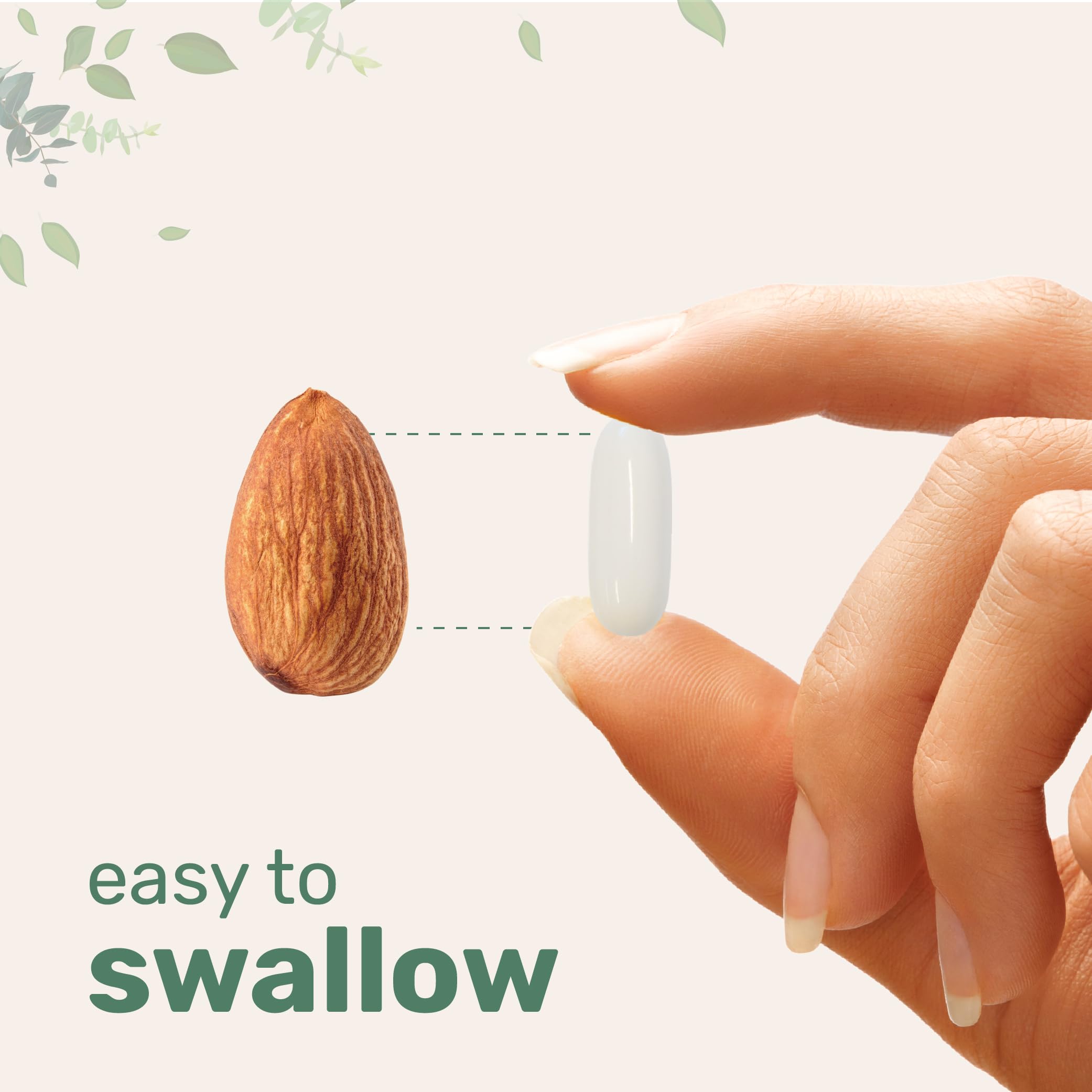 Micro Ingredients comparación de tamaño del softgel junto a moneda para escala clara