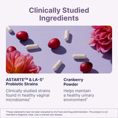 Microbiome Labs ingredientes con arándano ilustrando apoyo urinario