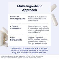 Microbiome Labs MegaMucosa etiqueta con lista de ingredientes clave para identificar fórmulas