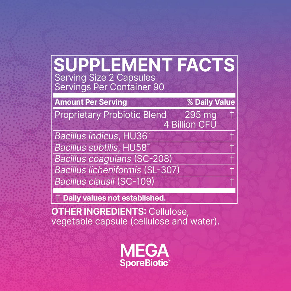 Microbiome Labs etiqueta nutricional legible que muestra cepas verificadas