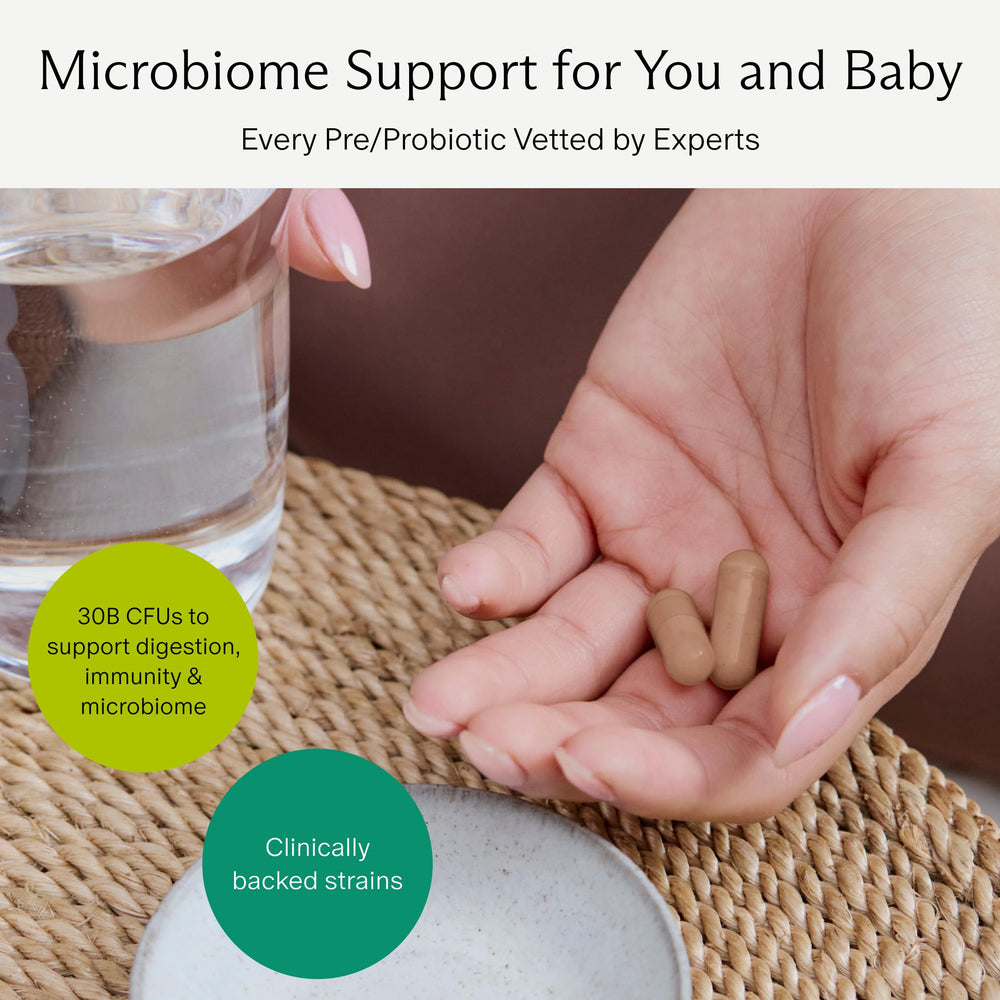 Microbiome Labs detalle de textura en polvo que ilustra mezcla prebiótica eficaz