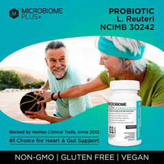 Microbiome Plus primer plano del polvo/ingrediente que ilustra pureza