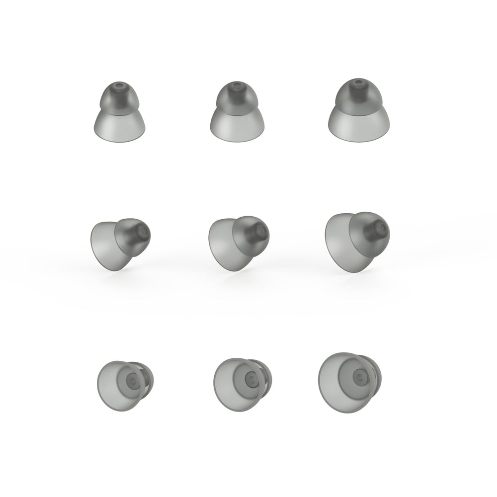 MicroEar domo colocado en receptor ReSound demostrando ajuste y mejor sonido