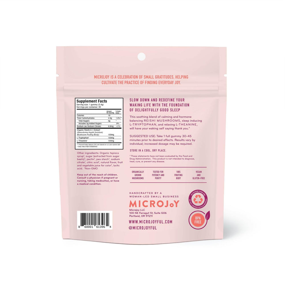 Microjoy textura de gomita cercana evidencia color cereza y fácil masticación