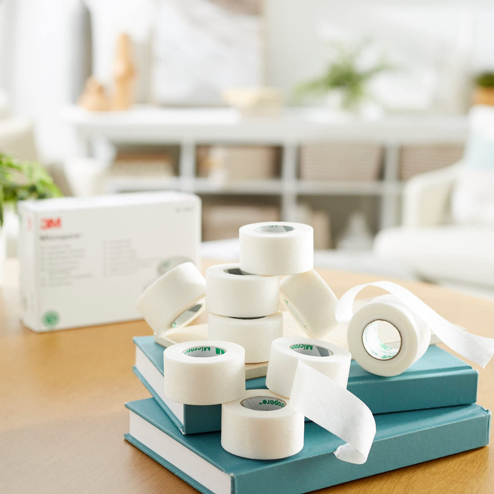 Micropore 3M empaque caja 12 rollos, ventaja de reposición y ahorro por volumen