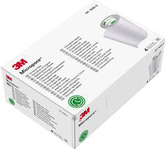 Micropore empaque frontal mostrando 4 rollos y ventaja de disponibilidad