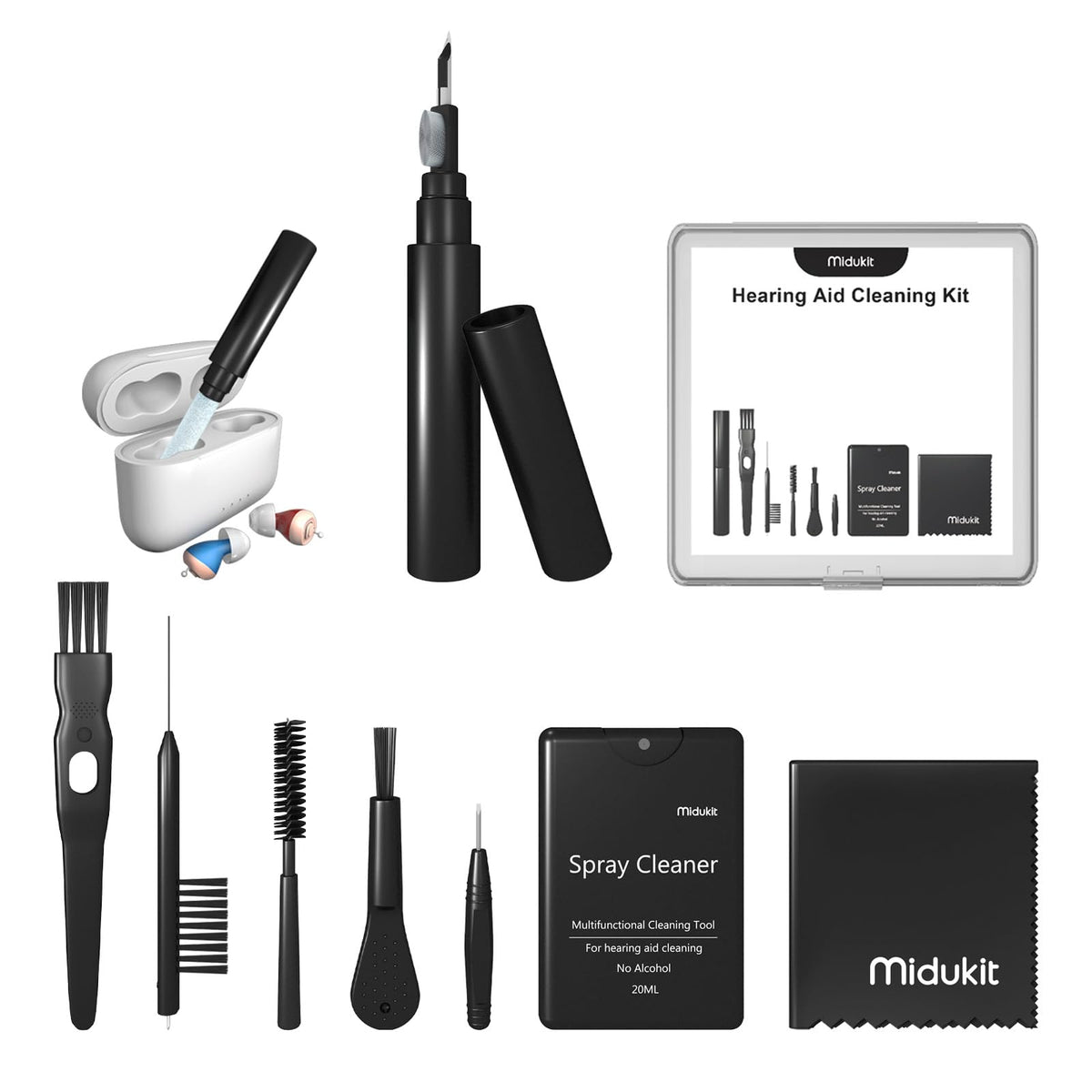 Midukit estuche exterior compacto y portátil, facilita limpieza en viaje