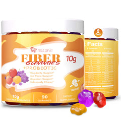 Migcopat frontal del envase mostrando 180 gominolas y beneficios