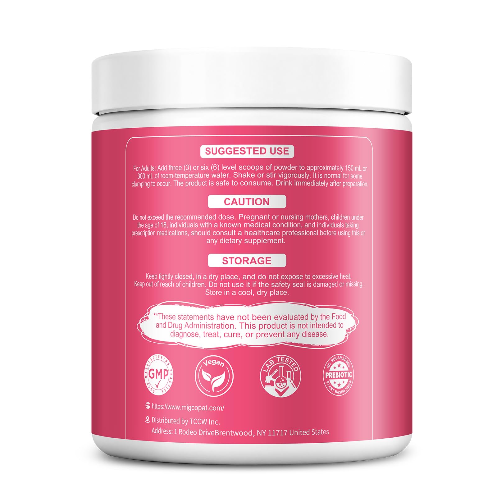 Migcopat polvo junto a frutas frescas que ilustra mezcla de superfoods