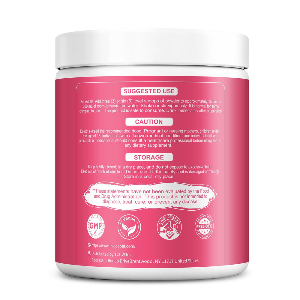 Migcopat polvo junto a frutas frescas que ilustra mezcla de superfoods
