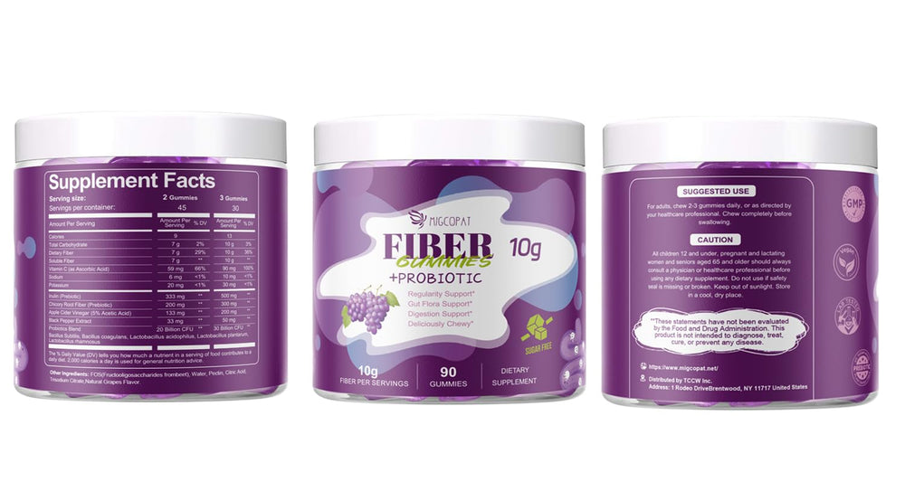 Textura suave de las gomitas Migcopat, fácil de masticar