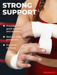Mighty-X pre-wrap enrollado detalle protege la piel y evita rozaduras