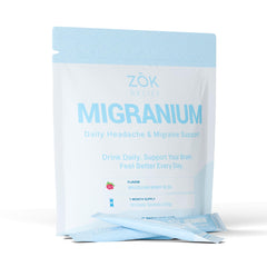 Migranium frente del empaque mostrando sachets y beneficios visibles