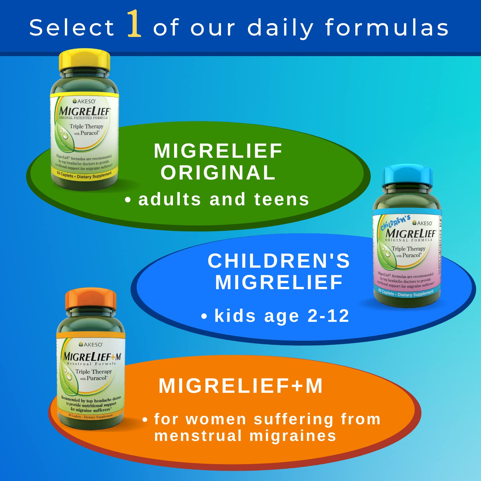 MigreLief aceites orgánicos alineados resaltan pureza y calidad