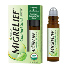 MigreLief roll-on frente mostrando etiqueta clara y conveniente