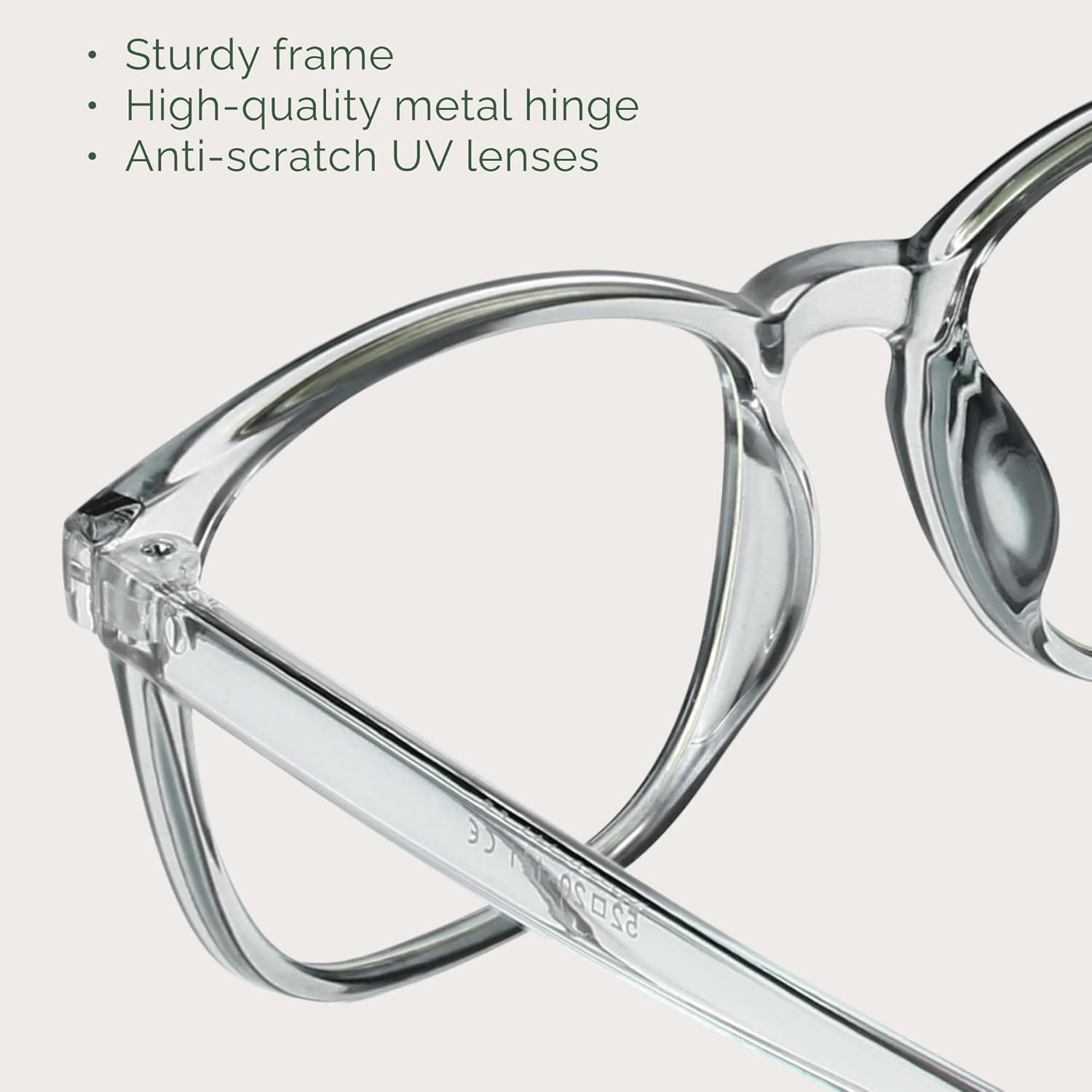 MIGSIR gafas puestas por persona frente a ordenador para confort prolongado