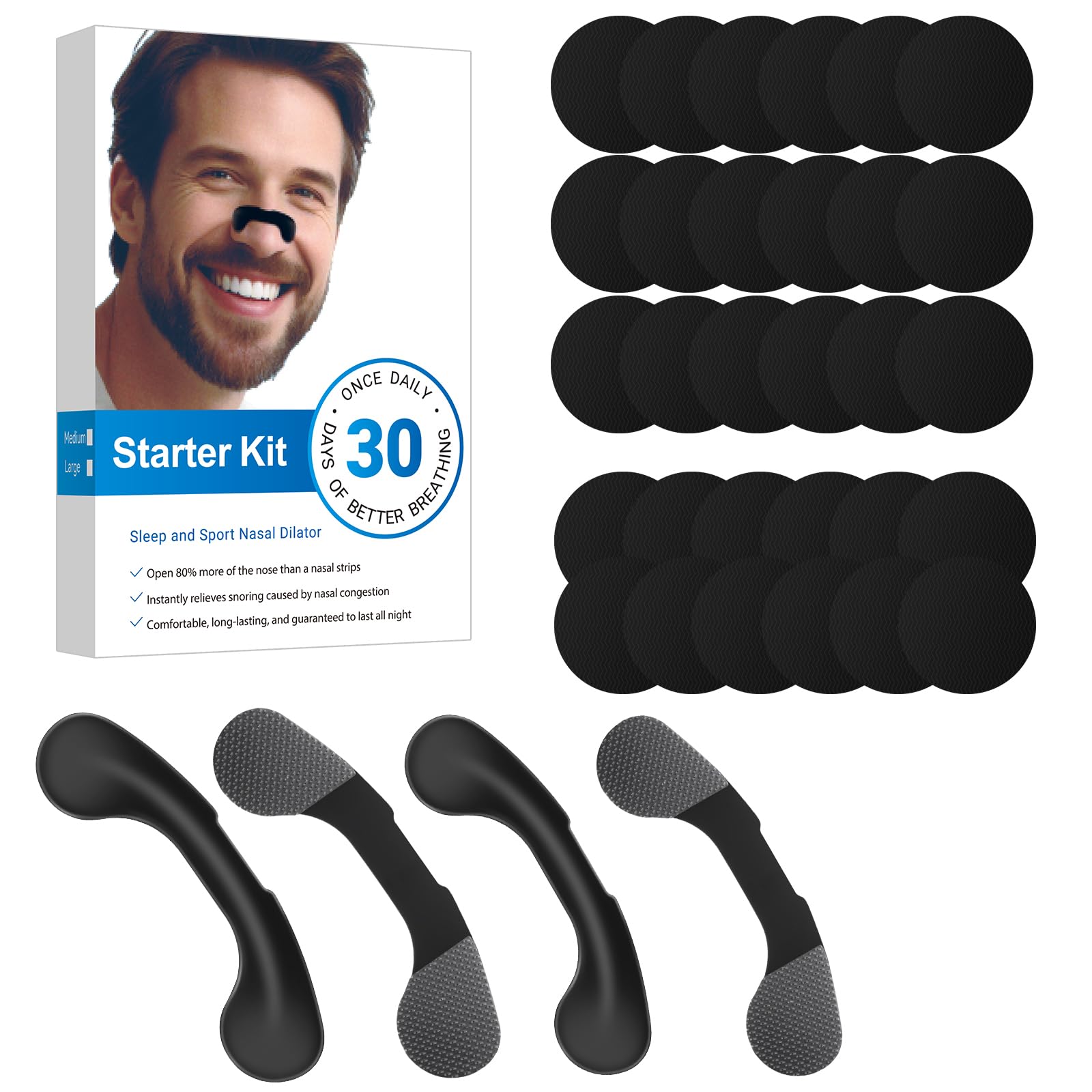 Mikogo paquete frontal mostrando 30 unidades y beneficios visibles